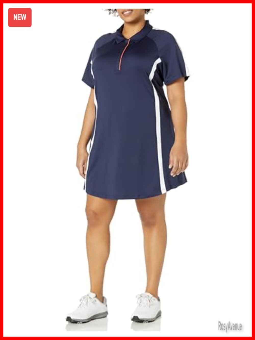 Plus Size Golf Dress Swing Tech Short Sleeve with Built-In Shorts UPF 50